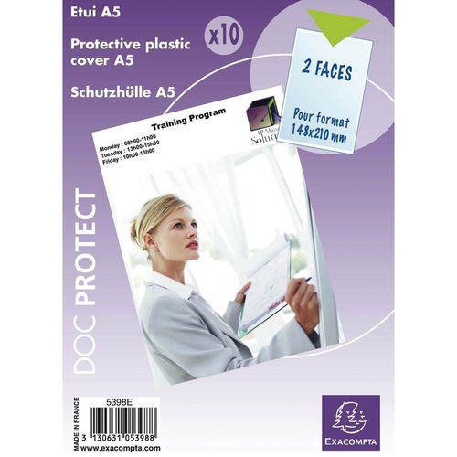 Sachet de 10 étuis de protection simple pvc lisse A5 thumbnail image 1