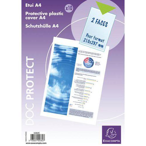 Sachet de 10 étuis de protection simple pvc lisse 15/100e A4 thumbnail image 1