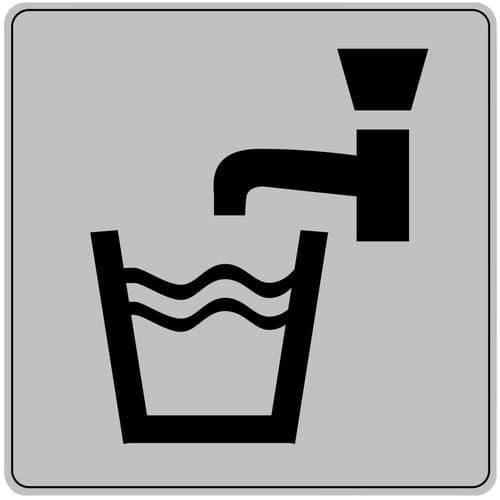 Pictogramme iso 7001 symbole eau potable 200 x200 mm thumbnail image 1