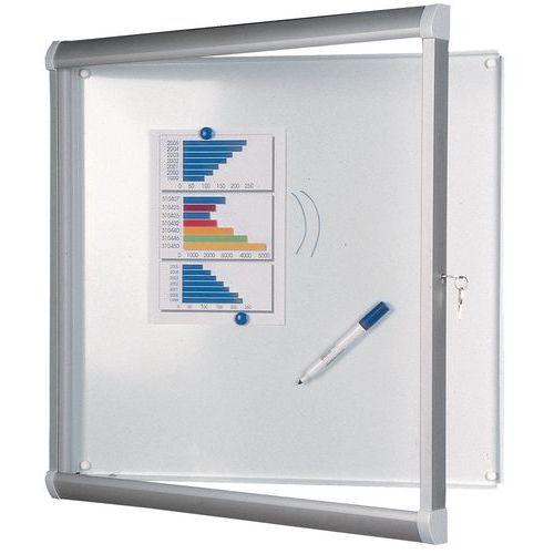 Vitrine d'intérieur Design - Fond aluminium - Porte en verre de sécurité thumbnail image 1