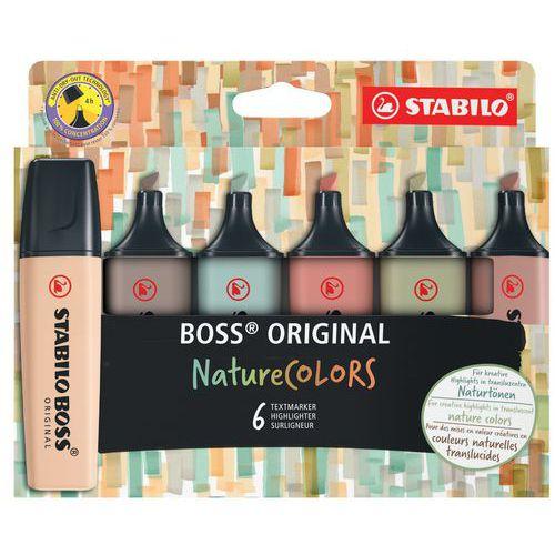 Etui carton de 6 surligneurs boss original couleurs nature - Stabilo fullname image