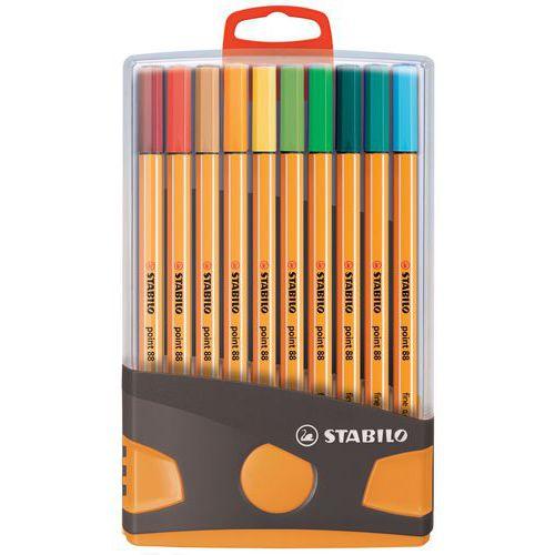 Etui rigide de 20 stylos-feutres point 88 couleurs assorties - Stabilo fullname image