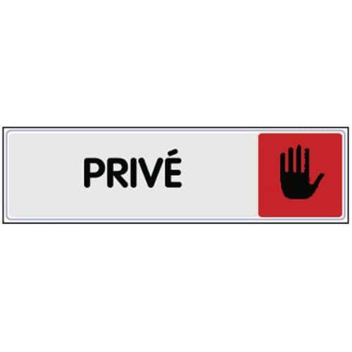 Panneau de signalisation en plexiglas - Privé fullname image