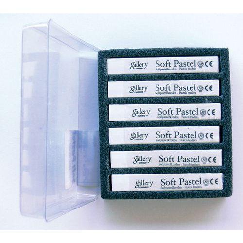 Pastels secs tendres, section carrée 1cm longueur 66mm Blanc thumbnail image 1