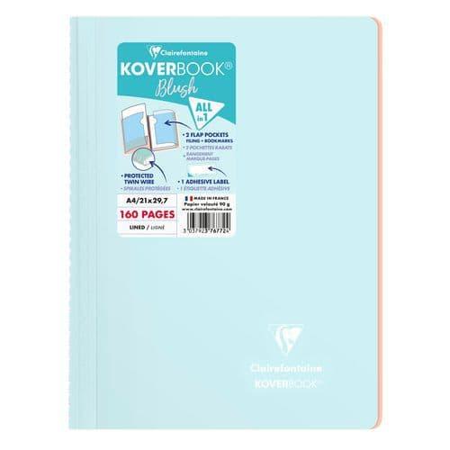 Cahier A4 intégral koverbook blush ligné 160 pages - Clairefontaine fullname image