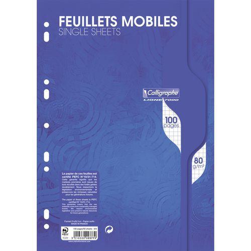 7000, Feuillets mobiles s/film 21x29,7 100p Q.5x5 80g thumbnail image 1