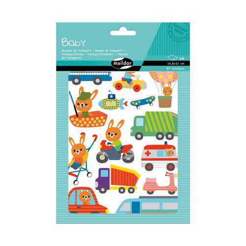 Etui 87 gommettes baby moyens de transport - Maildor fullname image