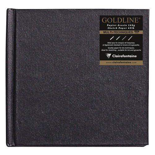 Carnet Collé Goldline 140g papier blanc carré - Clairefontaine fullname image