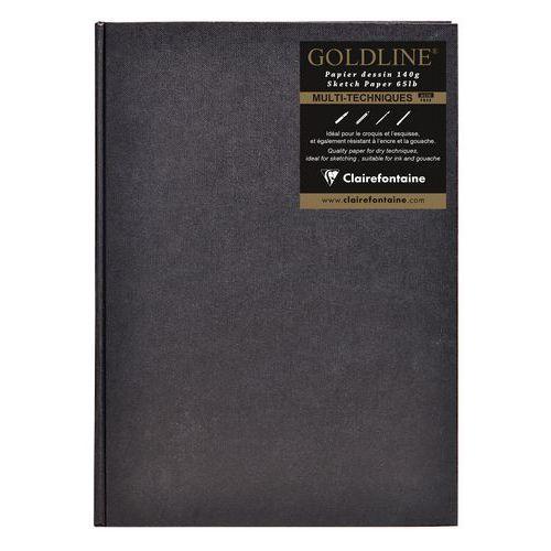 Carnet Collé Goldline 140g papier ivoire portrait - Clairefontaine fullname image