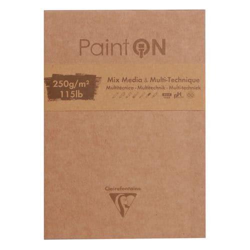 Bloc 50 feuilles PaintON Assorti 250g - Clairefontaine fullname image