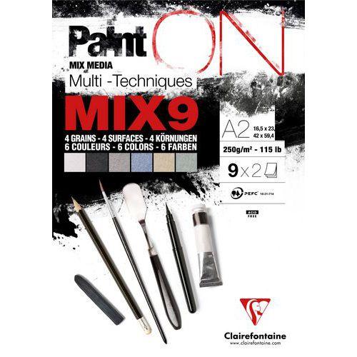 Bloc 27 feuilles PaintON MIX9 250g - Clairefontaine fullname image