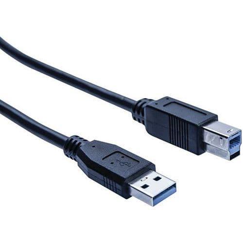 Câble éco USB 3.0 type A et B noir - 3,0 m thumbnail image 1