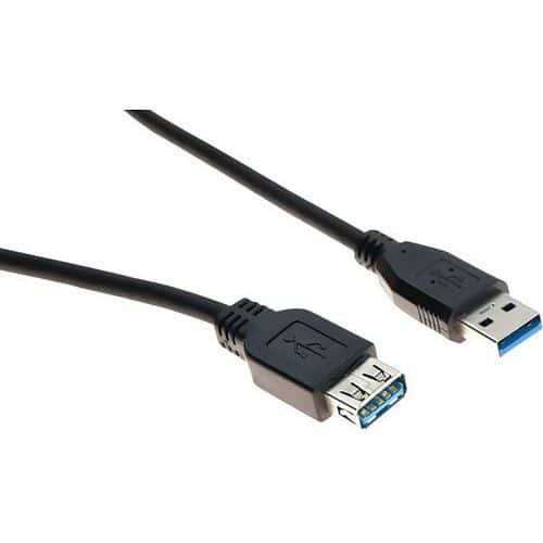 Rallonge USB 3.0 type A et A noire - 5,0 m fullname image