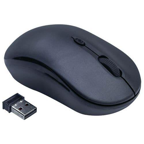 Mini souris optique sans fil nano USB noire DACOMEX fullname image