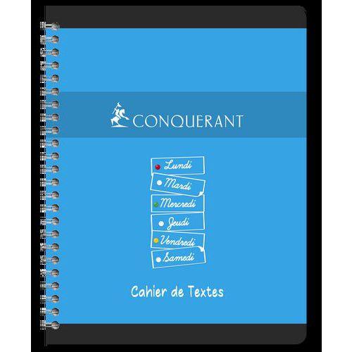 Cahier de texte hélicoïdal couleur 70g 17x22 cm seyes - Conquerant fullname image