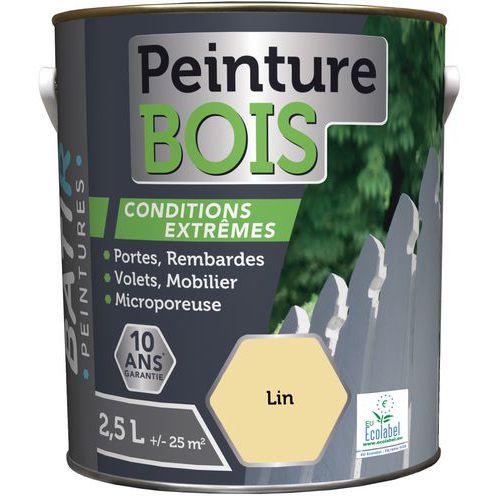 Peinture bois ecolabel Batir - 2,5L Lin thumbnail image 1