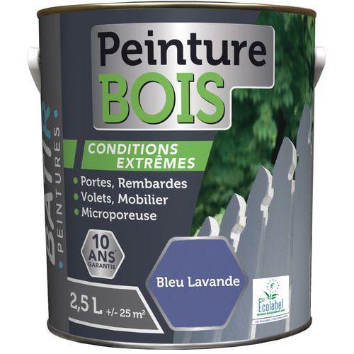 Peinture bois ecolabel Batir - 2,5L bleu lavande thumbnail image 1