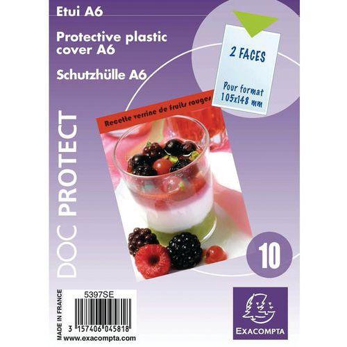 Lot de 10 Etuis de protection simple PVC lisse 20/100e - A6 thumbnail image 1