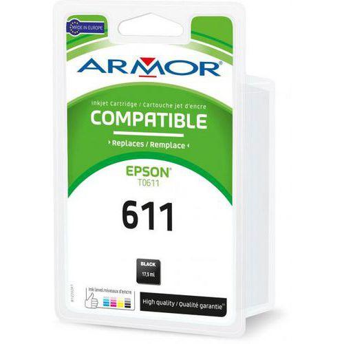 Cartouche jet d'encre noire 1jet0168 compatible Epson T0611 - Owa fullname image