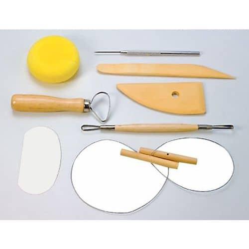 Kit du potier : lot de 8 outils inclus dans une trousse. thumbnail image 1