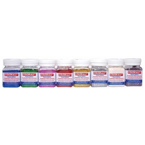 Ensemble de 8 flacons salières 150 ml/95g paillettes étincelant fullname image