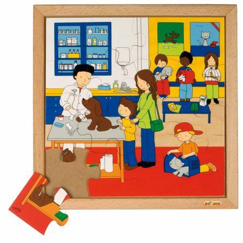 Lot de 4 puzzles bois la santé - Educo fullname image