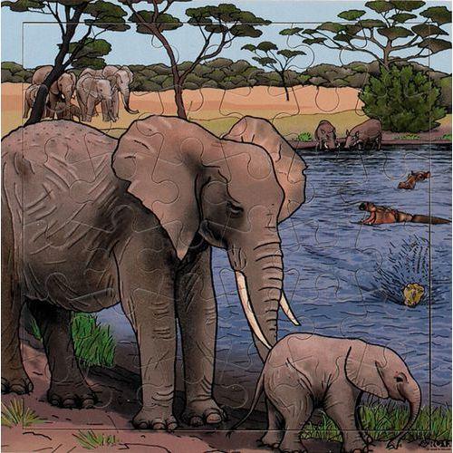 Puzzle éléphants - 36 pièces thumbnail image 1