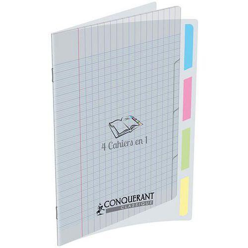 Cahier index 4 en 1 17x22 cm 90g 140 pages seyes - Conquerant fullname image