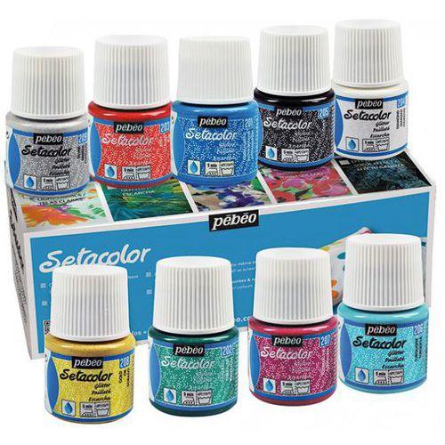 Boite 10 flacons Sétacolor pailletés assorties thumbnail image 1