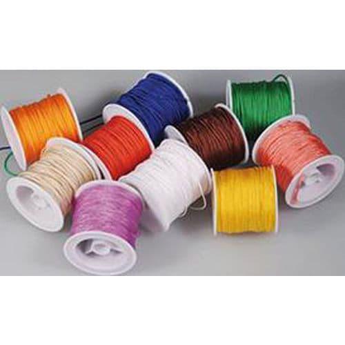 Lot 10 cordons couleurs assorties 1.7mm x 18m fullname image