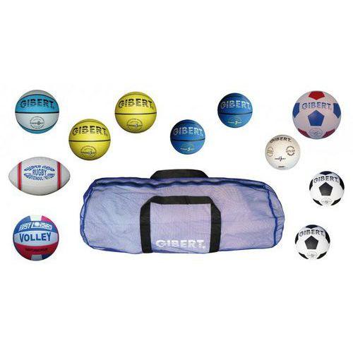 Ensemble de 11 ballons de sport 5 disciplines fullname image