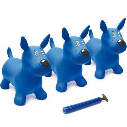 Lot de 3 chiens sauteurs bleus fullname image