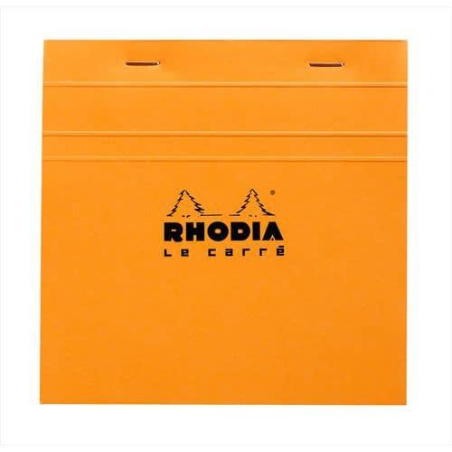 Bloc agrafé orange petits carreaux 80 feuillets - Rhodia fullname image