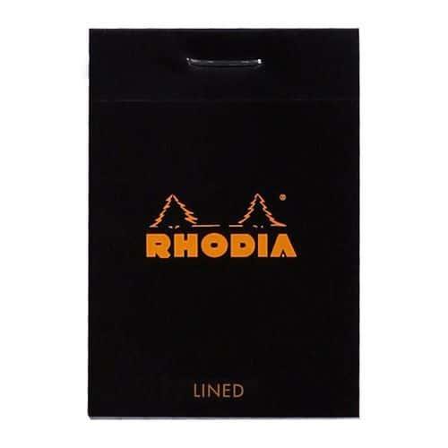 Bloc agrafé noir ligné - Rhodia thumbnail image 1