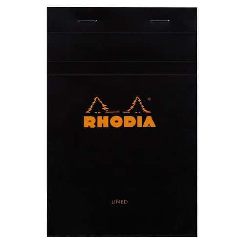 Bloc agrafé noir ligné - Rhodia fullname image