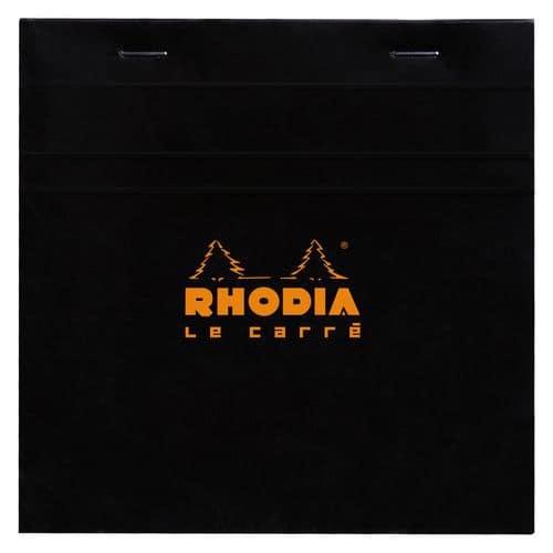 Bloc agrafé noir petits carreaux - Rhodia thumbnail image 1