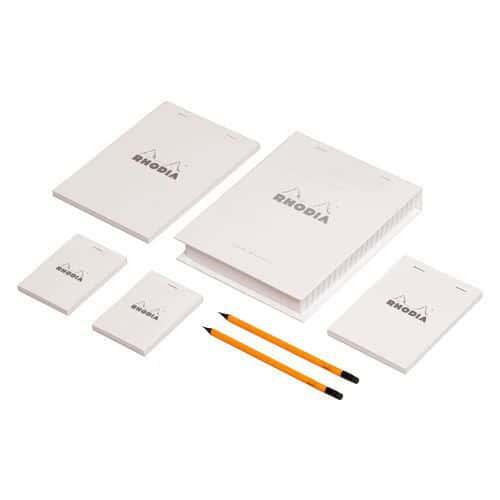 Coffret blocs blancs petits carreaux - Rhodia fullname image