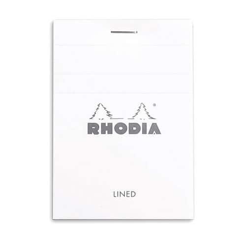 Bloc agrafé blanc ligné - Rhodia thumbnail image 1