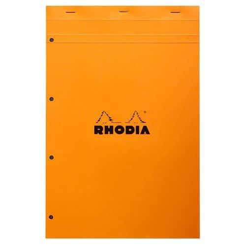 Bloc agrafé perforation 4 trous petits carreaux - Rhodia thumbnail image 1