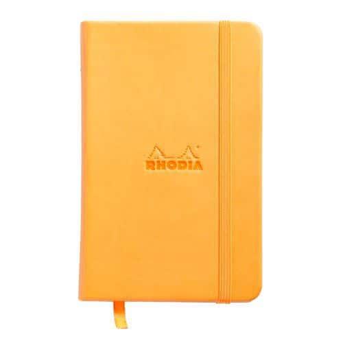 Webnotebook orange 9x14cm 192pages ligné fermeture élastique thumbnail image 1