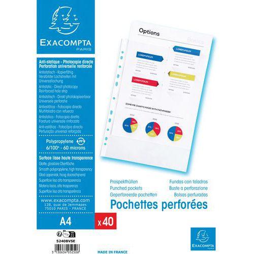 Pochette perforée A4 PP lisse - Sachet de 40 - Exacompta fullname image