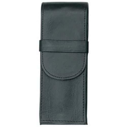 Lot de 6 Etui à stylo, pour 3 stylos, noir, cuir véritable thumbnail image 1