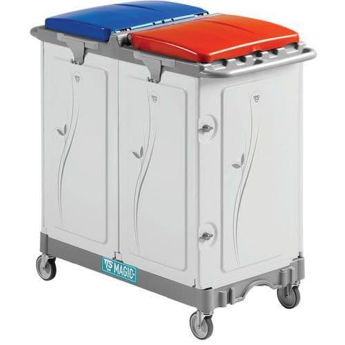 Chariot Magic Line 100 Professional - 2 porte-sacs 150L avec couvercle - TTS thumbnail image 1