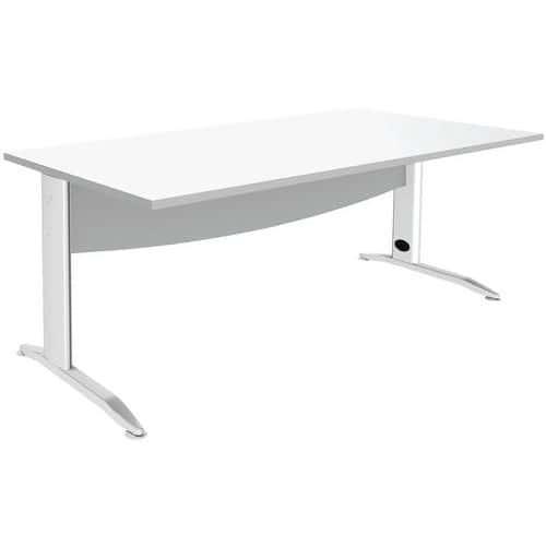 Bureau droit Alma 180x80 Blanc/Blanc thumbnail image 1