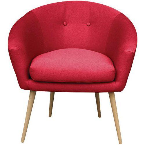 Fauteuil Armand 4 pieds coloris Rouge thumbnail image 1