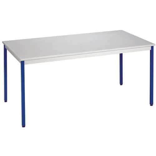 Table Universalis Rectangle 200X100 Plateau Gris piètement 5010 Bleu thumbnail image 1