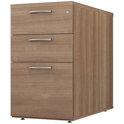 Caisson hauteur bureau 3 tiroirs profondeur 80 cm chêne de fil thumbnail image 1