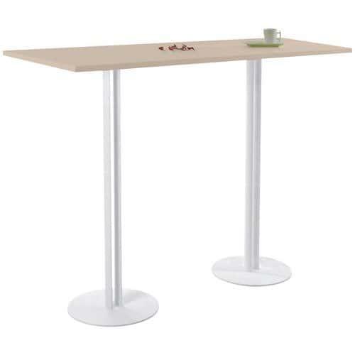 Table Roxane 2 pieds piètement 2 tubes 140x40 cm fullname image