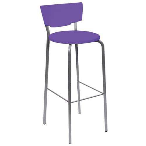 Tabouret Inès - violet - piètement gris thumbnail image 1