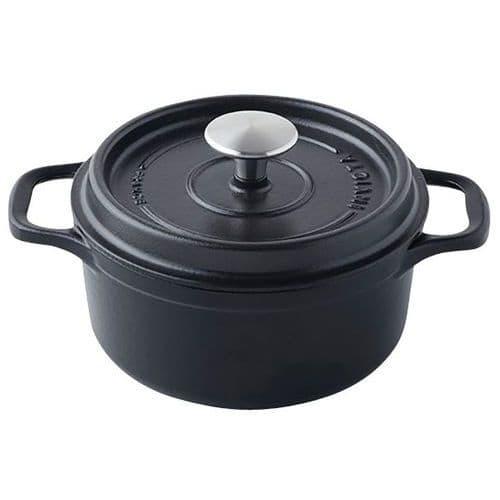 Cocotte en fonte ronde 20 cm -INVICTA- Noire thumbnail image 1